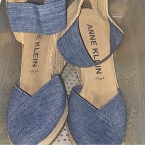 Blue Espadrille Sandals Cottagecore Festival Women’s Casual Prairie, Size 8